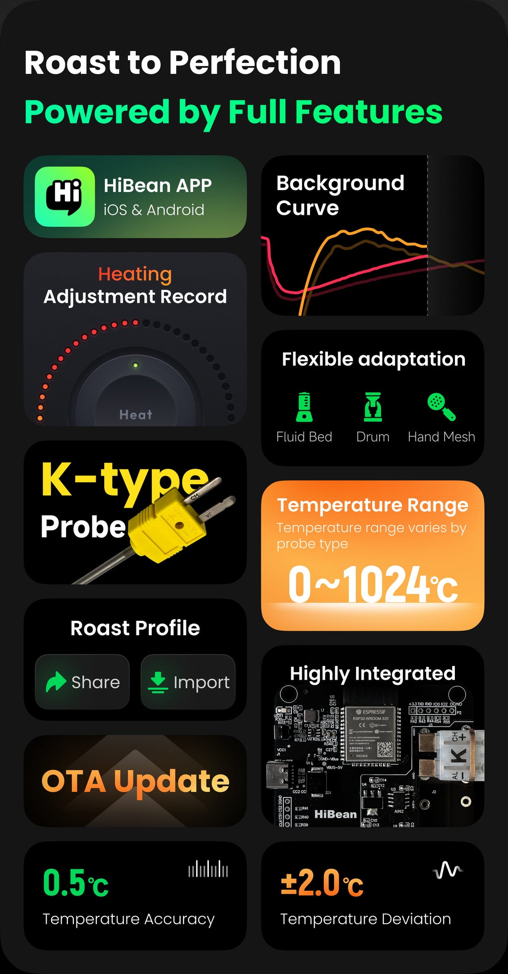 HiBean Arc K-type thermocouple Bluetooth temperature measurement module