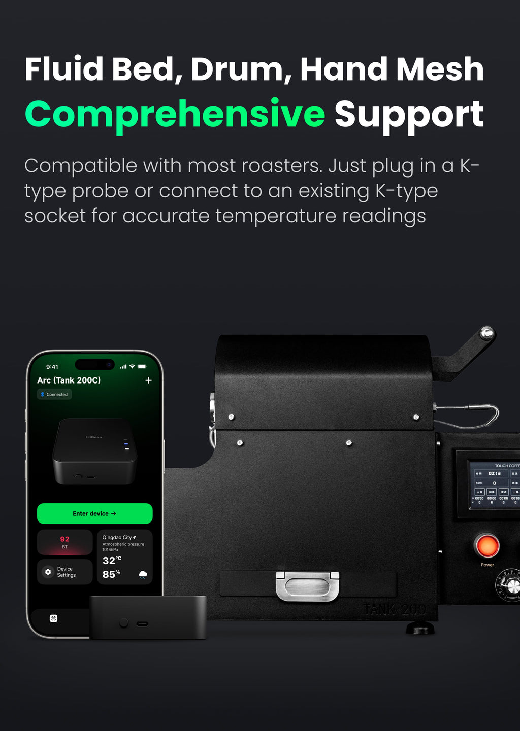 HiBean Arc K-type thermocouple Bluetooth temperature measurement module