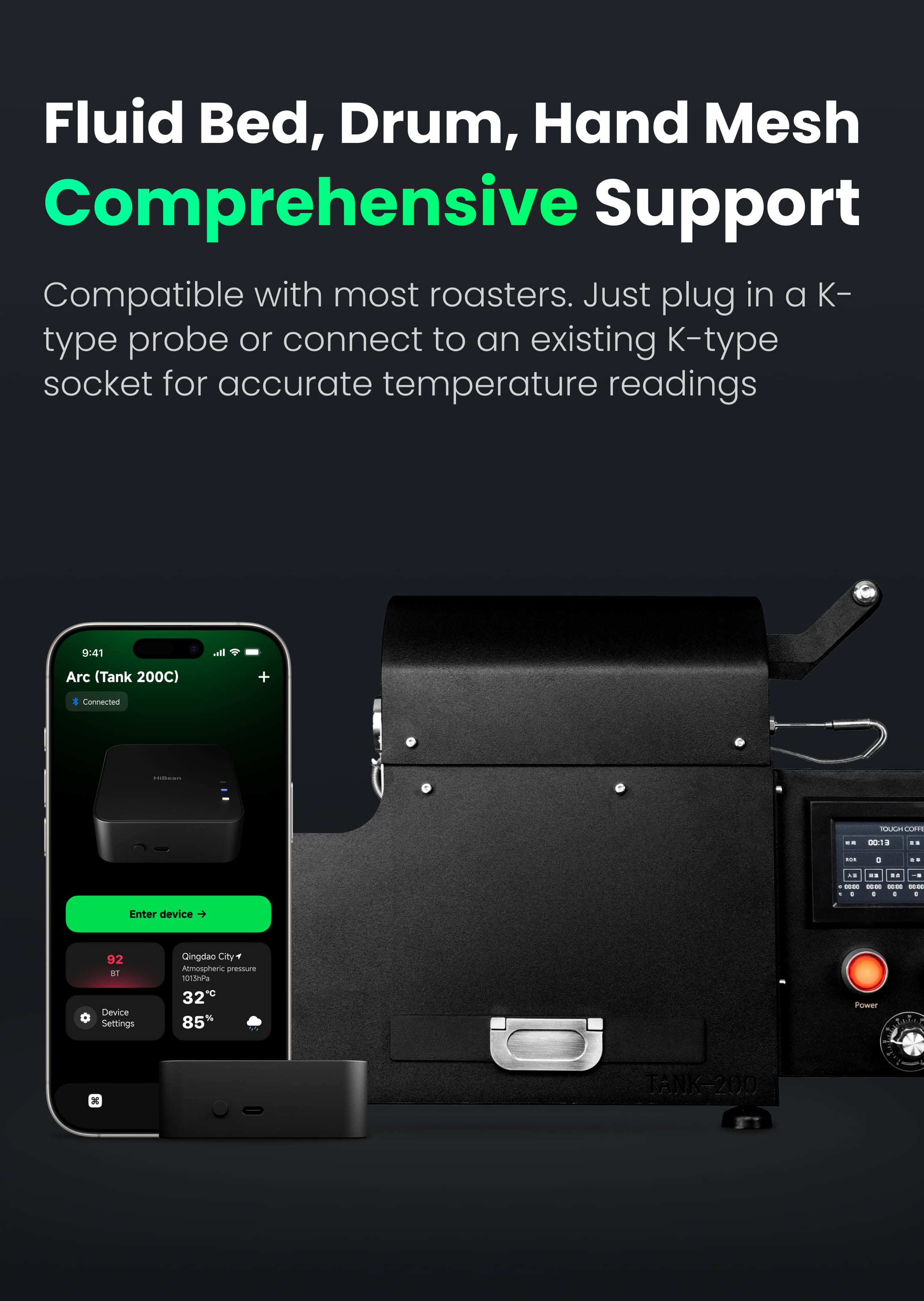 HiBean Arc K-type thermocouple Bluetooth temperature measurement module
